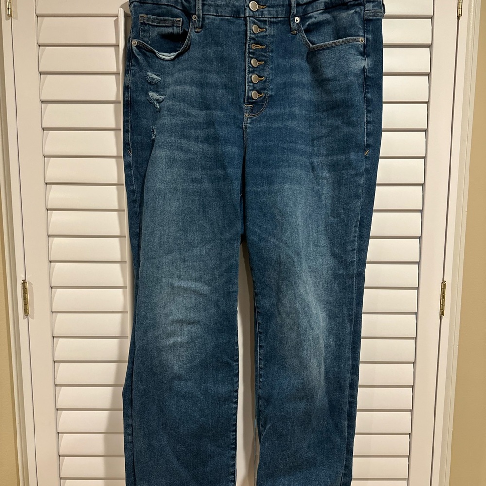 Good American Blue Boyfriend Jeans Relaxed Fit